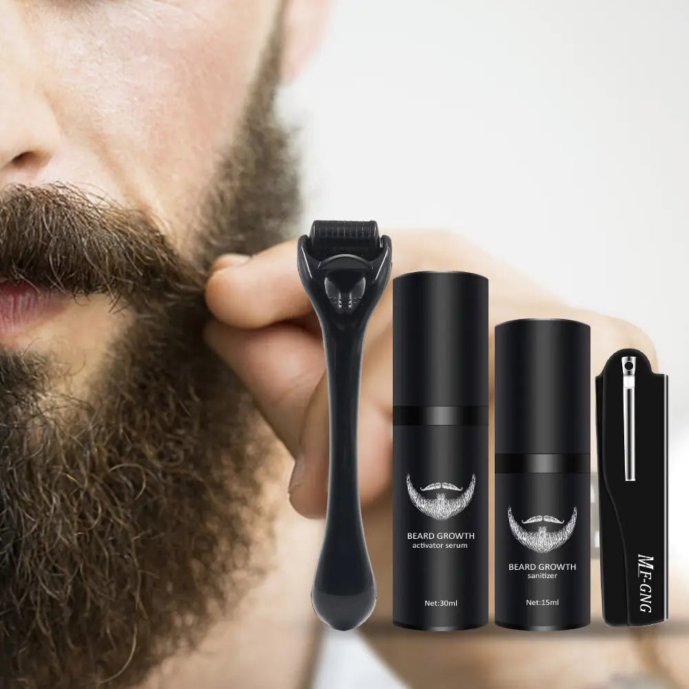 Barber Beard Growth Kit: Professional Enhancer Set